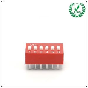 China 8 Position Waterproof Electronic Dip Switch 6P Single Pole Single Throw 2.54 Pitch factory
