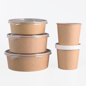 China Compostable Sustainable Microwavable Disposable Bowls Kraft Take Out Containers factory