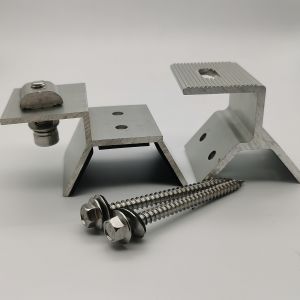 China H-Beam Solar Grounding Clip Aluminium Mid Mount Clamp on sale