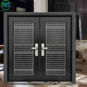 China 35MM Thickness Black Aluminum Door Architectural Suspended Fireproof Door factory