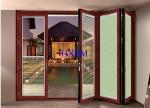 Bottom Rolling Interior Folding Doors , Multi Color Aluminium Folding Sliding
