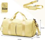 Yoga Gym Sports Outdoor Weekender Overnight Travel Bag Light Yellow Color Big