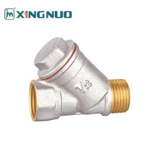 China male and female threaded HPB57-3 Brass Filter Valve with Max.25bar nickel plating polished sand Rating Up To 200°F factory
