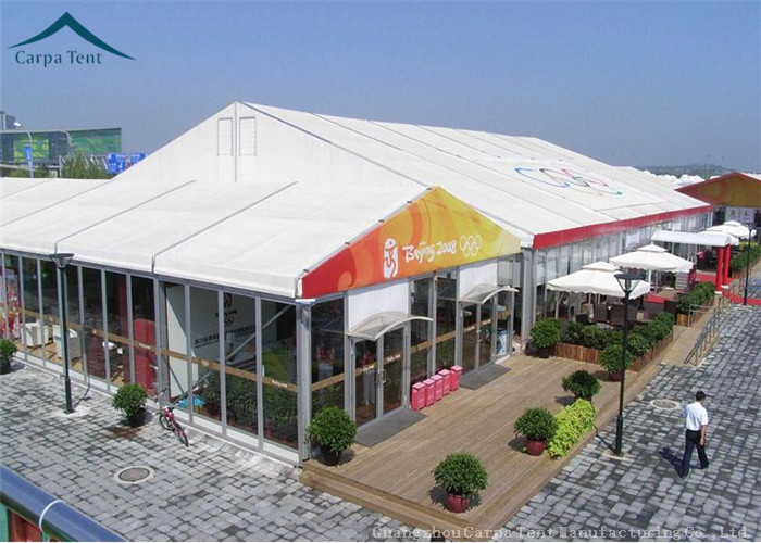 1200 Square Meter Gigatent Party Tent Canopy Clear Orange Black Blue