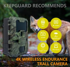 China WIFI trail Camera KW866 waterproof IP67 OEM/ODM up to 512GB Storage SD Memory Card 32MP 4K wildlife camera factory