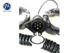 PU Jacket 7 Pin Coiled Power Cable , Truck Trailer Extension Cable With Plastic