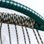 Outdoor Furniture Patio Swing Hanging Egg Chair with Steel Frame and Rope Weave