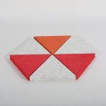 Fire Resistance Acoustic Wood Wool Ceiling Panels Triangle Shape For Modern