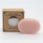 Large Light Orange Oval Cosmetic Sponge Baby Bamboo Charcoal Konjac Facial