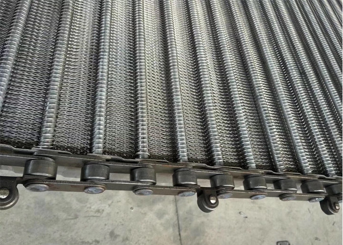 Conveying And Drying Food Chain Mesh Conveyor Belt ， Construction