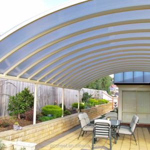 China Custom Clear Polycarbonate Sheet Awning Canopy for Sunshade and Pavilion Roof Certificate Foshan of Guangdong on sale