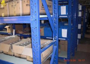 China Hardware Steel Warehouse Storage System , Blue Color Adjustable Storage Rack factory