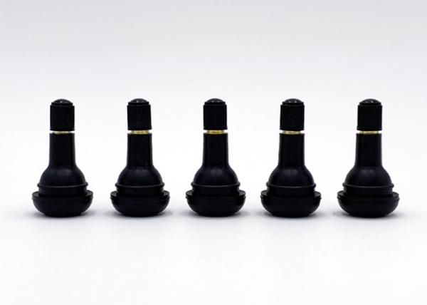 EPDM Rubber Rubber Tyre Valve , Snap In Tire Valves Brass Stems For Passenger