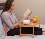 Fashionable Foldable Bamboo Bed Tray Wooden Breakfast Tray With Legs