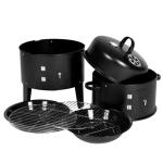 Cold Rolled Steel Portable Outdoor Barrel Turkey Charcoal BBQ Grill Set for