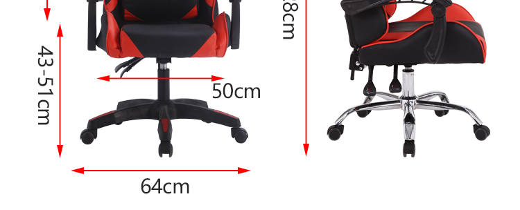 Synthetic Leather Racing Computer Chair 2cm Sponge Racing Desk Chair