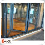 Modern Design Aluminium Folding Stacking Doors For Residential House Vertical