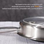 Hot Selling Kitchen Stainless Steel Non Stick Fry Pan Three Layer Double Bottom