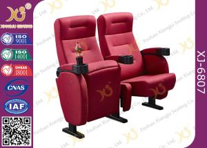 China Foldable Armrest Fabric Heavy Duty Cinema Theater Chairs Push Back Seatback factory