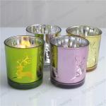 Chritmas candle jar, Chritmas glass candle holder for decor