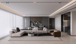 China Grey And Black Whole House Design Wood Grain Modern Home Design Customized factory