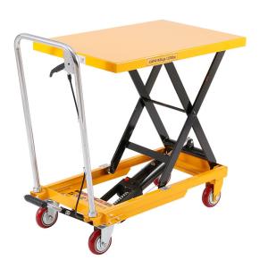 China 150KG Scissor Lift Table Trolley Hydraulic Table Cart Manual Hydraulic Lift Table factory