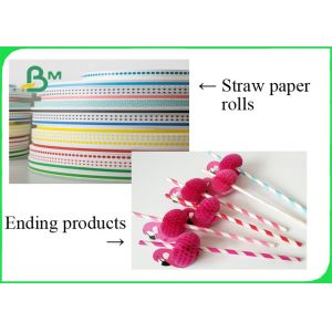 100% Food Grade Pink Straw Paper Rolls 60GSM With FDA Harmless And Innoxious