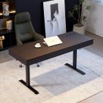 Minimalist Durable Hotel Bedroom Desk With Leather Swivel Chair Customized
