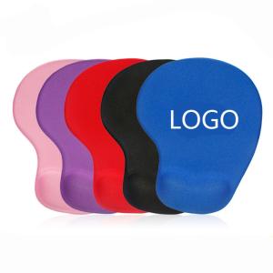 China Advertisement mouse pad with wrist protection 23*19cm rubber logo custiomized factory