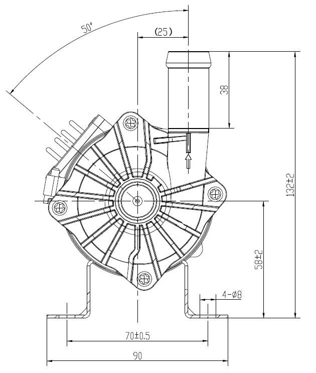 12/24VDC 100W coolant pump for electric van thermal management,BLDC EWP with PWM control