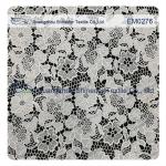 Mesh polyester lace Fabric White Flower Embroidered Lace material for girls
