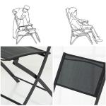 Embroidery or Printing Metal Glass Patio Dining Set for Outdoor Bistro Balcony