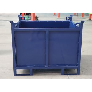 Warehouse Rigid Steel Pallet Stillage Cage Stackable ISO9001 Certificated