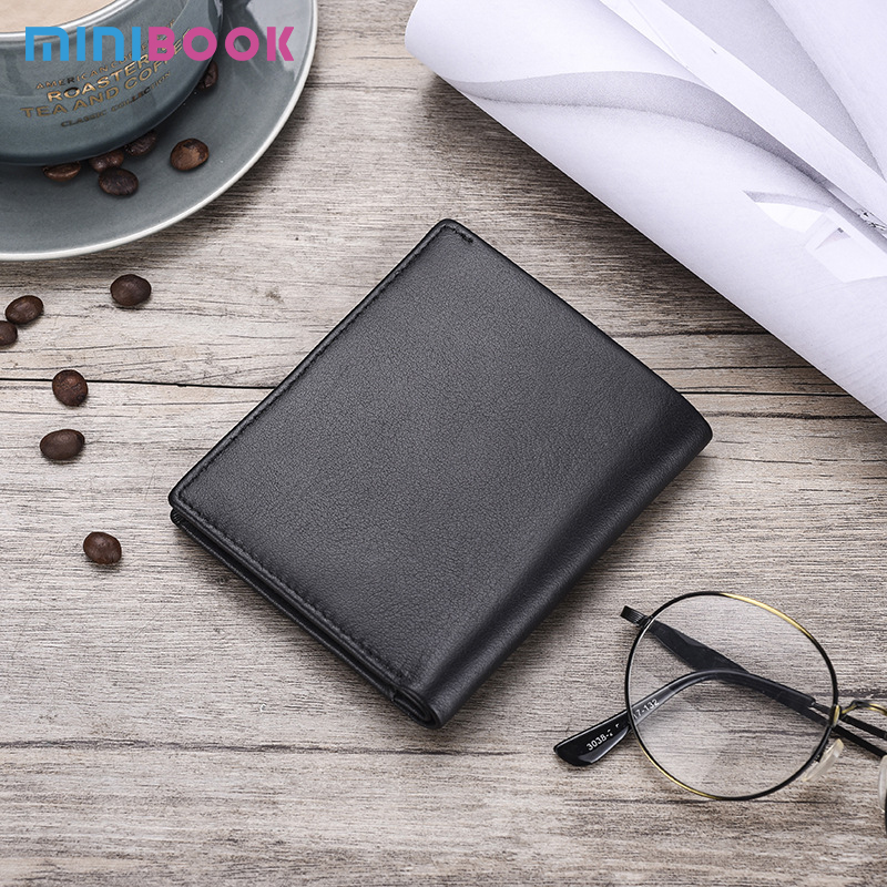 Custom Your Logo Men's Short Wallet Thin Minimalist Front Pocket Rfid Blocking Purse