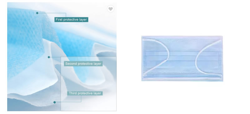 Earloop Anti Dust 3 Ply Face Disposable Protective Mask Suppliers 