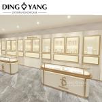 Brushed Stainless Steel Jewelry Shop Interior Design With Custom Color Size