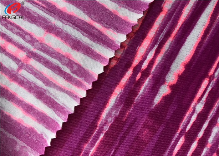 Antistatic Lycra Stripe Printed Nylon Spandex Fabric Bikini Fabric