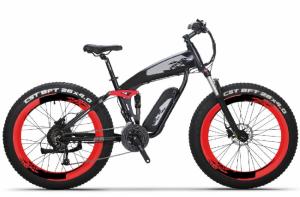 China 26 Inch Folding Fat Tire Electric Bike 350w 48v Full Suspension Foldable CYSUM E8 factory