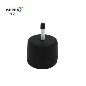China KR-P0266 55mm Plastic Furniture Legs Replacement , Black Sofa Feet Strong Load Bearing factory
