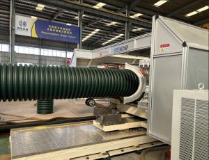 China High Speed HDPE PP Plastic Corrugated Pipe Extrusion Line Fully Automatic For Drainage factory