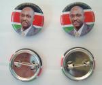 Staff Company Name Badges Tinplate Button Matte Lamination With Safety Pin
