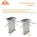 Dual Lane Drop Arm Tripod Style Access Control Turnstile Fingerprint & RFID