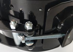 China Black Heavy Duty Steel Pipe Clamps / Pipe Connector Clamp Round Shape factory