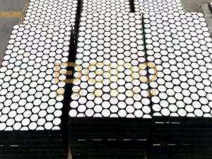 China Impact Cushioning Ceramic Rubber Liner Thickness 25mm Alumina Ceramic Liner factory