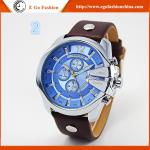 E Go Fashion China Watch Wholesale 2 Subdials Rose Gold 8176 Watch Brown Vintage