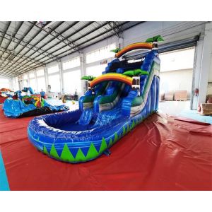 OEM Rainbow Inflatable Water Slide Jumping Bouncer Castle