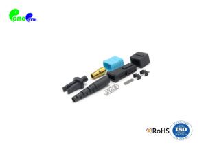 China Fiber Optic Connectors 12F MPO Female OM3 With 50 / 125μm Aqua Plastic China Made Brand factory