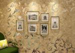 Romantic Floral Country Flower Wallpaper Removable Gold Foil Material 0.53*10M