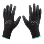 Industrial Black PU Coated Gloves Nylon Builders Grip Palm Coating Hand Gloves