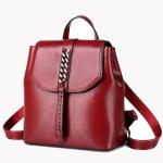 Waterproof Leisure Ladies Two Layer Cowhide Duffel Backpack